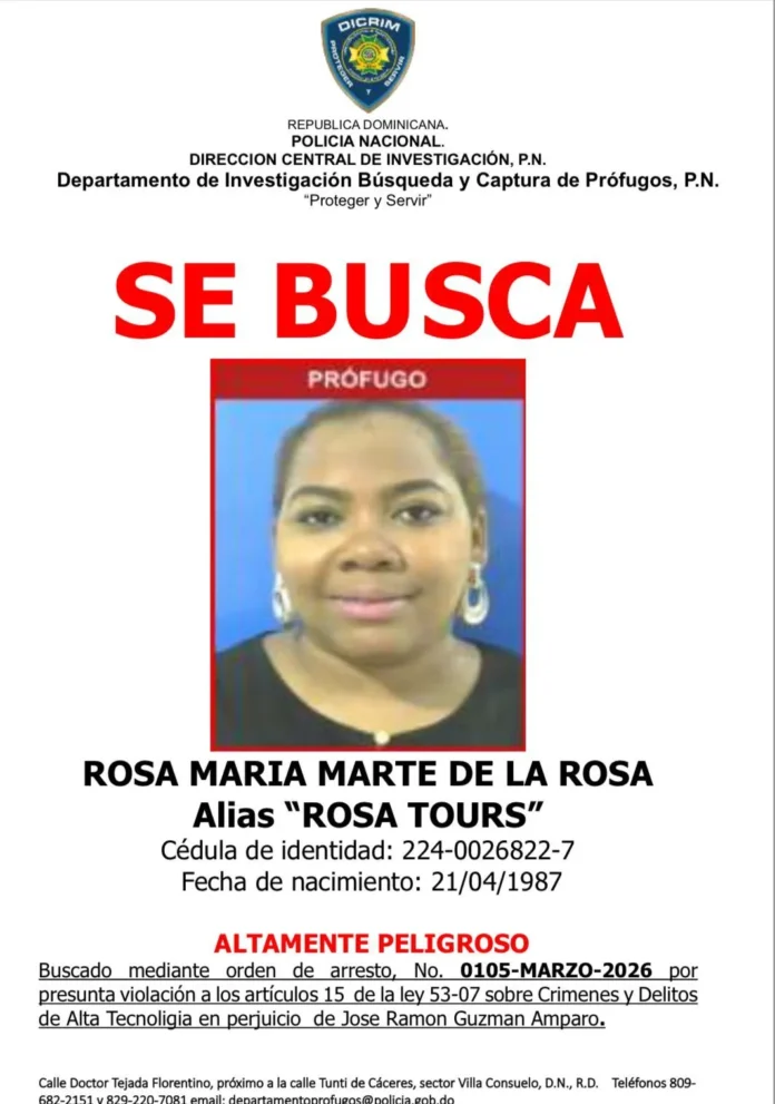 Policía busca a Rosa Tours por estafa.