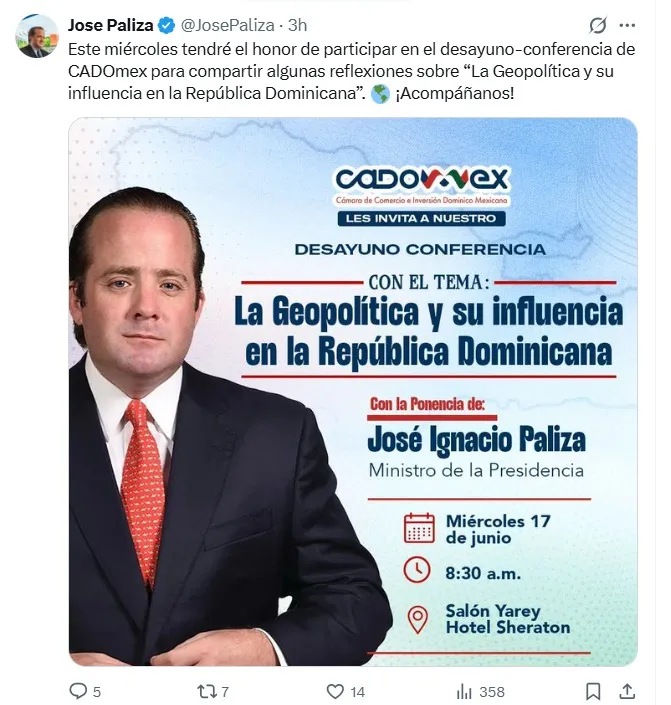 José Ignacio Paliza en conferencia sobre geopolítica