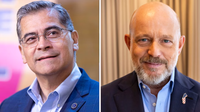 Steve Hilton y Xavier Becerra en elecciones.