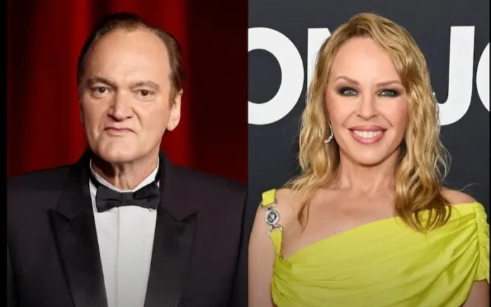 Quentin Tarantino y Kylie Minogue en película.