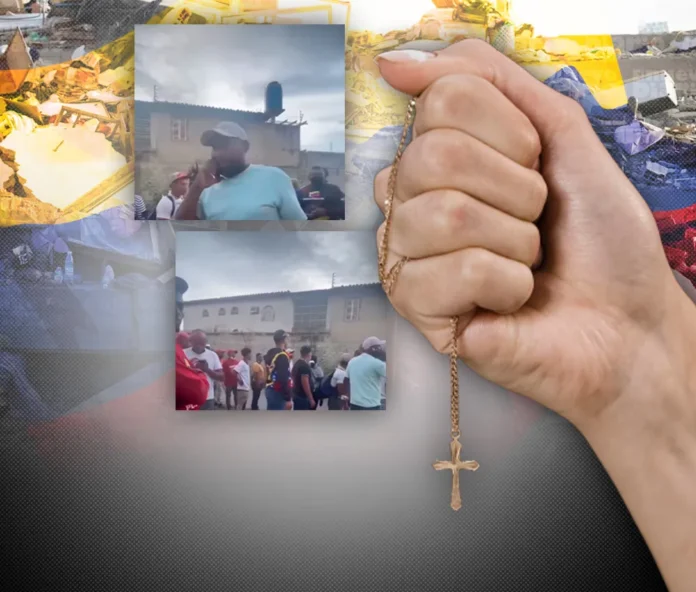 Venezolanos piden ayuda desde sótano atrapados.