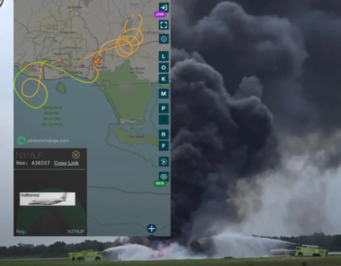 Accidente de avión en La Romana.