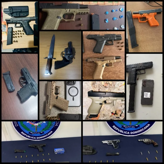 Incautación de armas ilegales en Santiago.