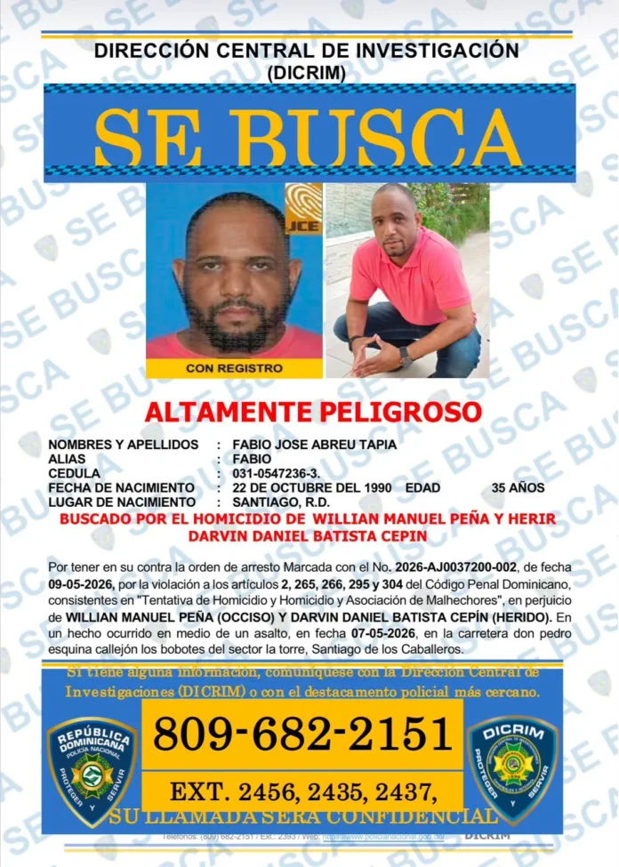 Policía busca a hombre acusado de homicidio.