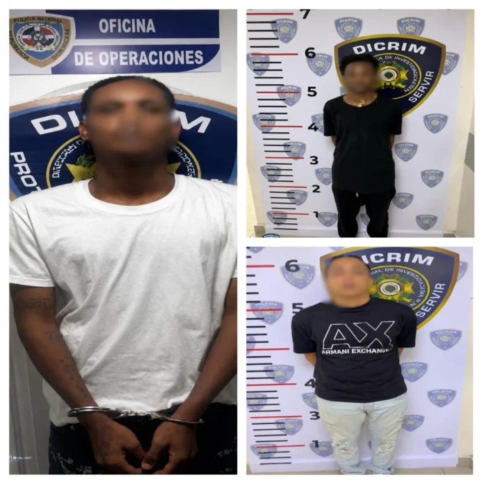Tres asaltantes arrestados en Los Mina.
