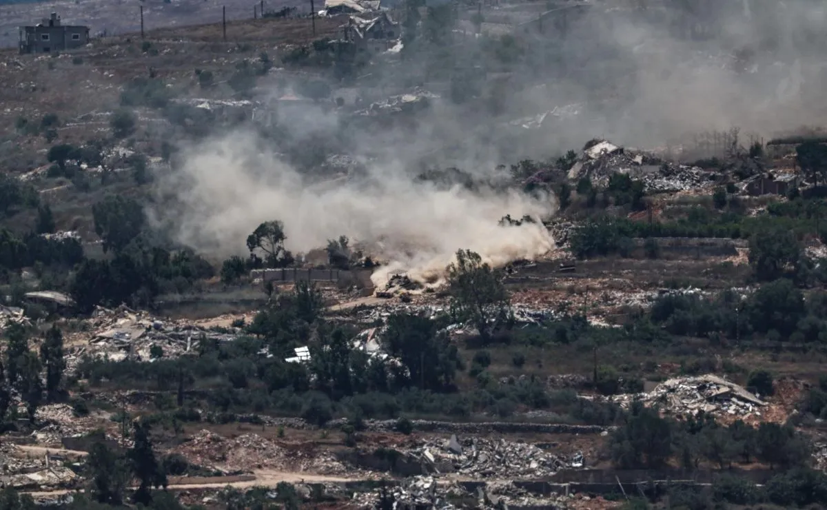 Túnel de Hezbolá destruido en Líbano.