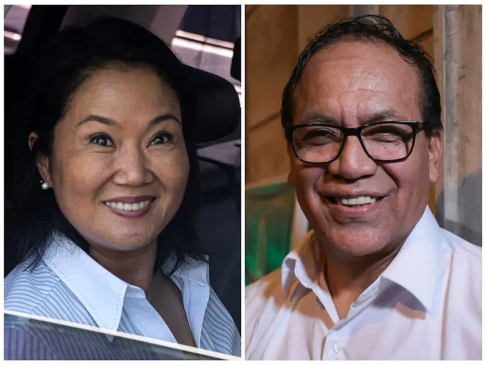 Sánchez y Fujimori en escrutinio electoral Perú