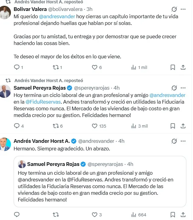 Andrés van der Horst deja Fiduciaria Reservas.