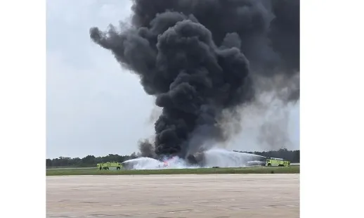 Accidente de avión en La Romana.