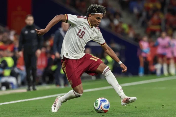 Lamine Yamal en su primer Mundial 2023