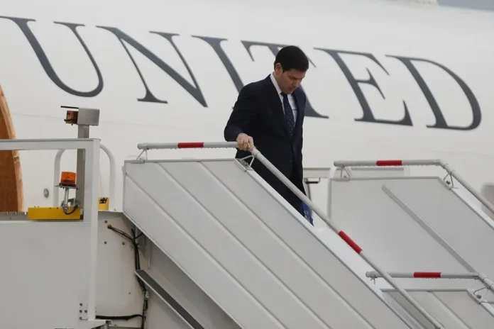 Marco Rubio en gira por Medio Oriente.