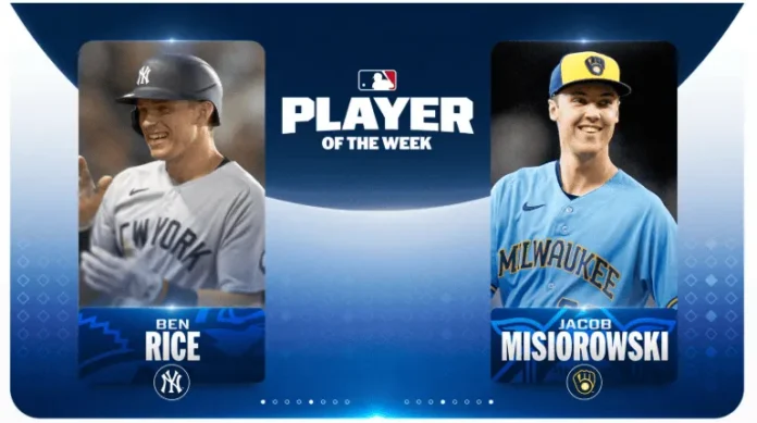 Jacob Misiorowski y Ben Rice, Jugadores de la Semana.