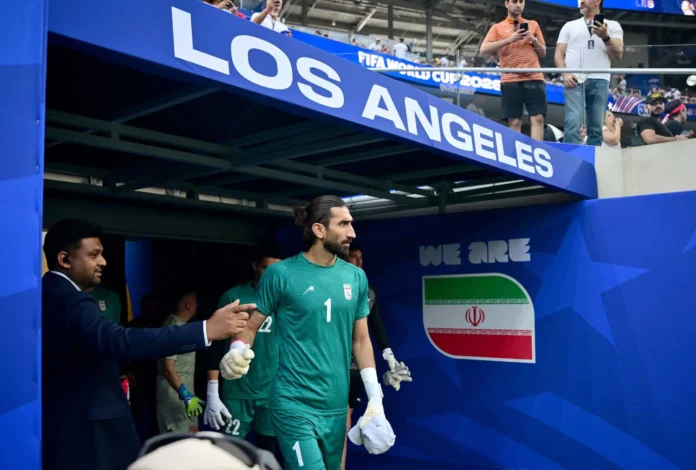 Protesta de la comunidad iraní en Los Ángeles.