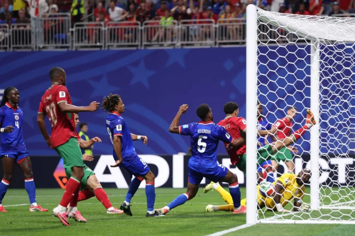 Marruecos celebra su victoria ante Haití.