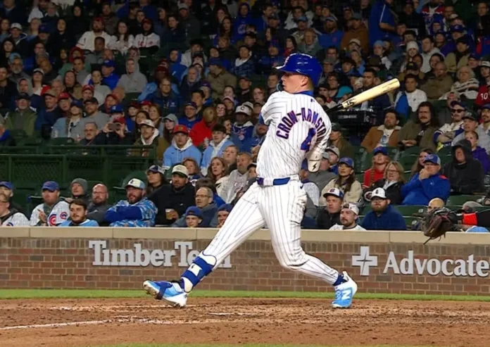 Pete Crow-Armstrong celebra su primer ciclo MLB.