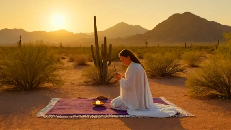 Rito solitario en el desierto