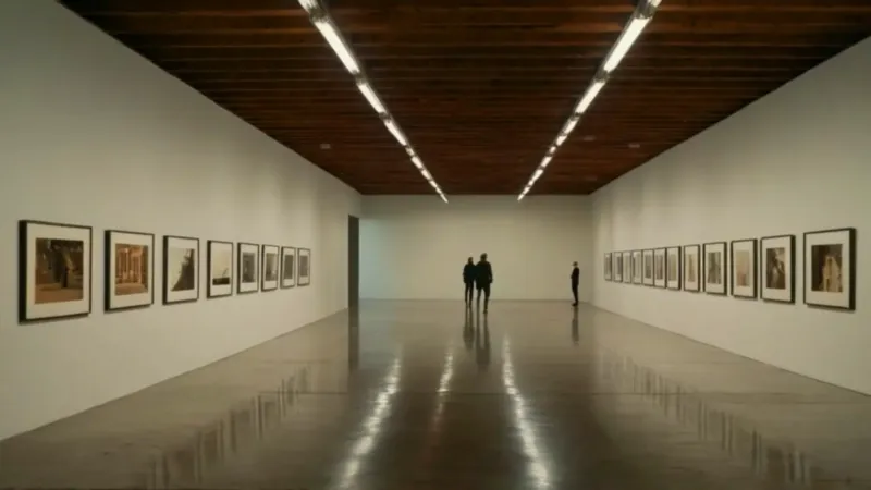 Un espectador solitario en la galería