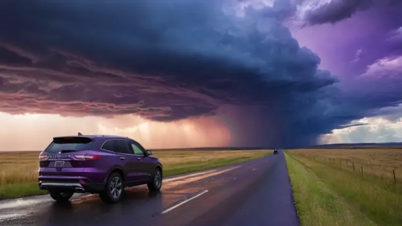 Figura solitaria ante la inminente tormenta