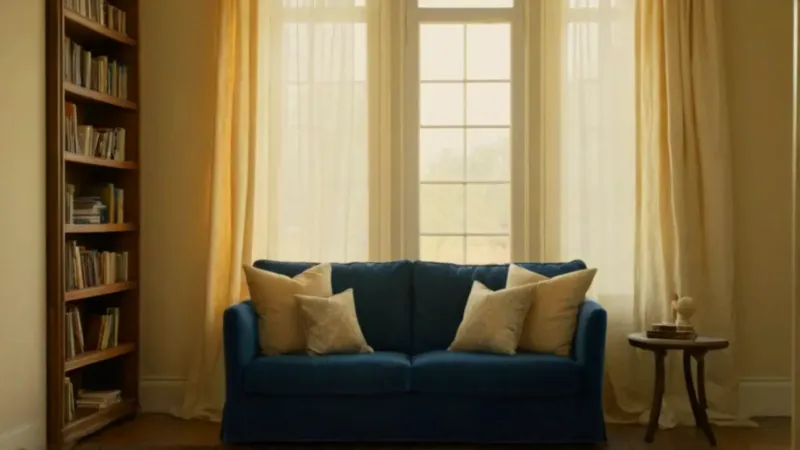 Mujer calentándose en la luz del atardecer