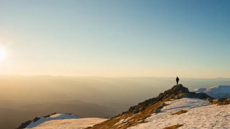 Figura solitaria ante un paisaje inmenso