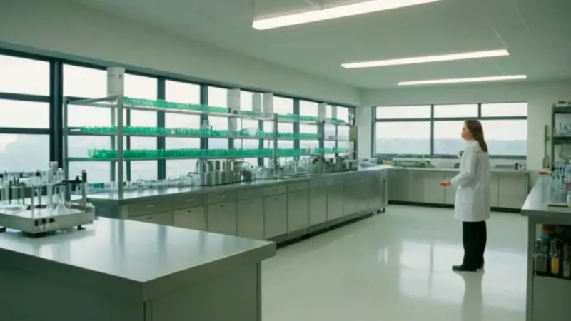 Una científica observa una muestra en el laboratorio