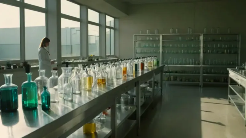 Científico en un laboratorio lleno de luz