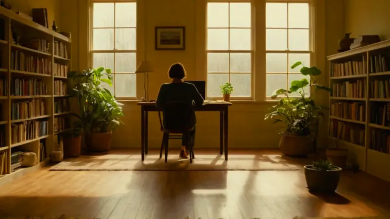 Un tranquilo estudio bañado por el sol