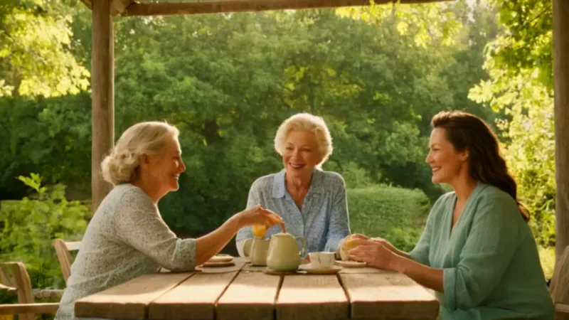 Un atardecer sereno entre dos mujeres