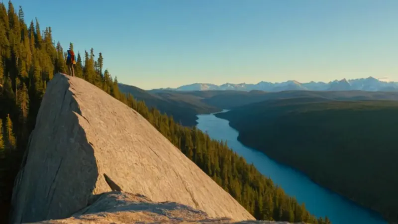 Una figura contempla la majestuosidad del paisaje