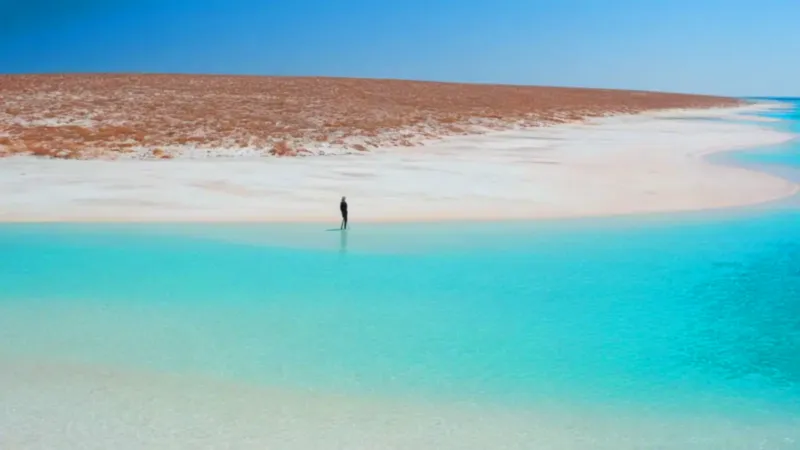 Una persona solitaria en un cayo desolado
