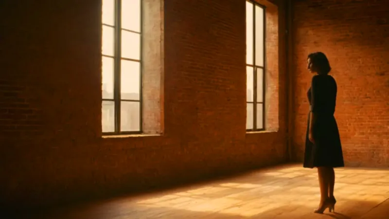 Una mujer entre la luz y la sombra