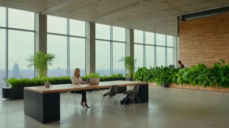 Equipo colabora en un espacio moderno