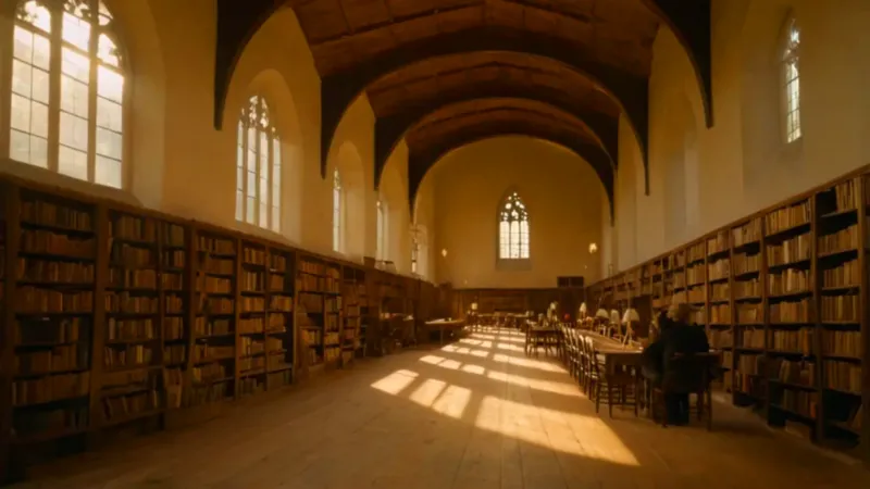 Un lector solitario en la inmensa biblioteca