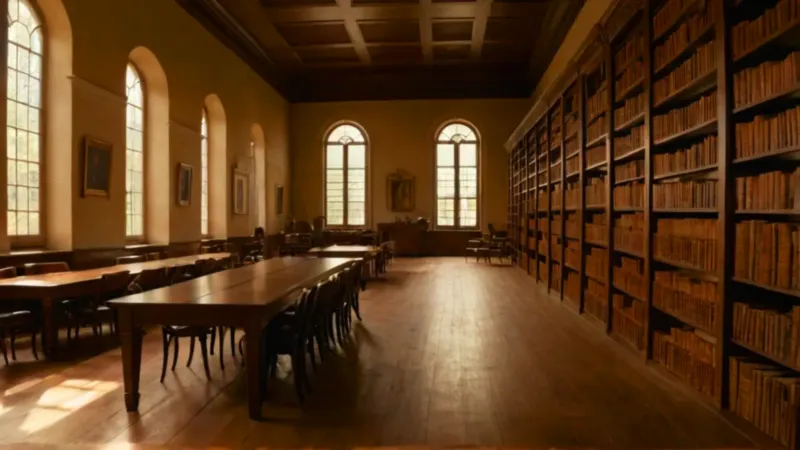 Silenciosa biblioteca de luces y sombras