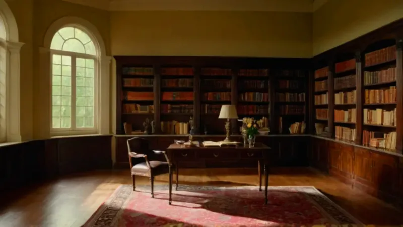 Persona concentrada en un estudio al atardecer