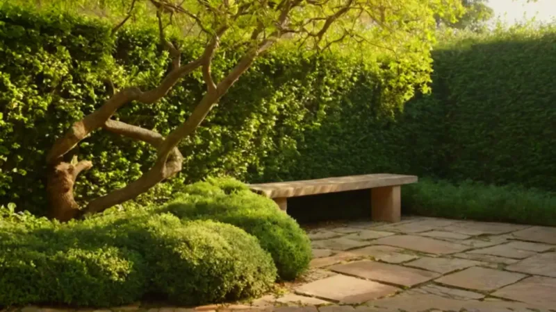 Alguien cuida su jardín en silencio