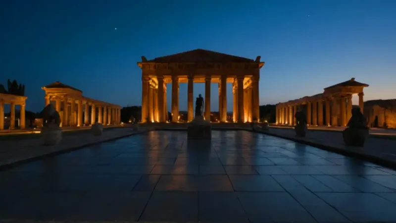 Vasta soledad pétrea en el crepúsculo