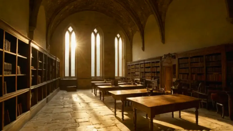 Un lector solitario en un haz de luz