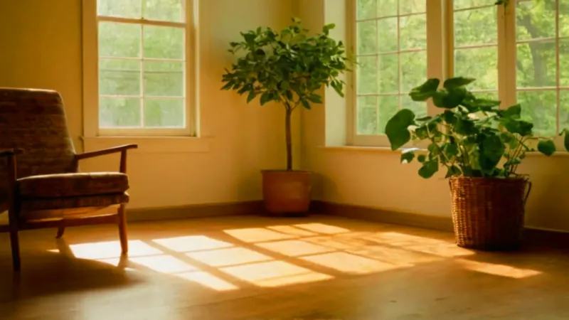 Una figura descansa en la cálida luz