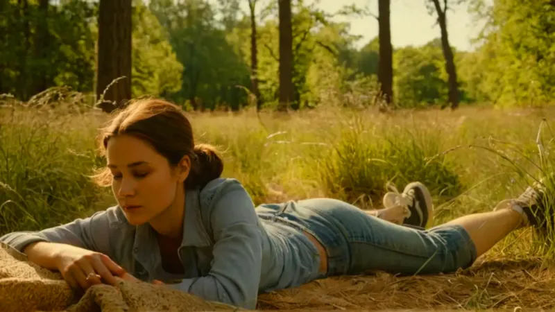 Una figura yace cubierta por hormigas