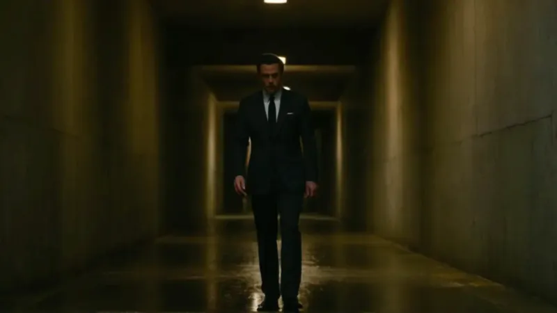 Figura armada en un túnel oscuro