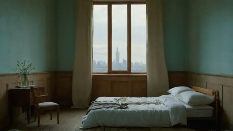 Soledad en una habitación al amanecer