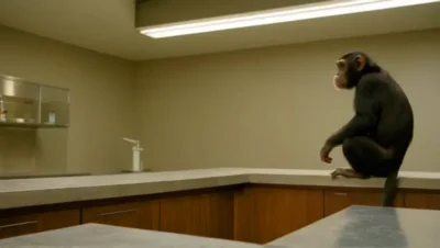 Un biólogo estudia la anatomía de primates