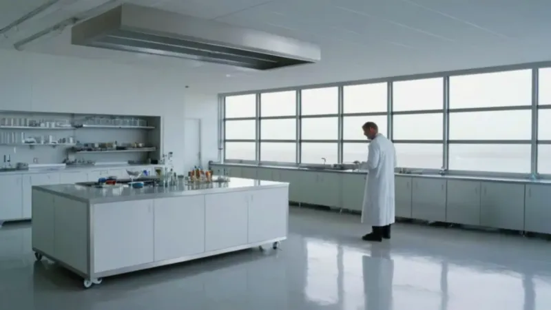 Experimento con vapor en un laboratorio helado