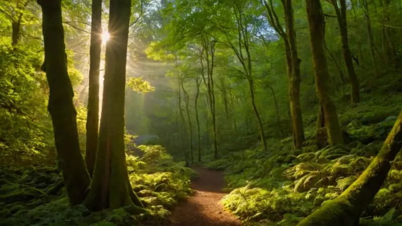 Una figura solitaria entre luces y sombras