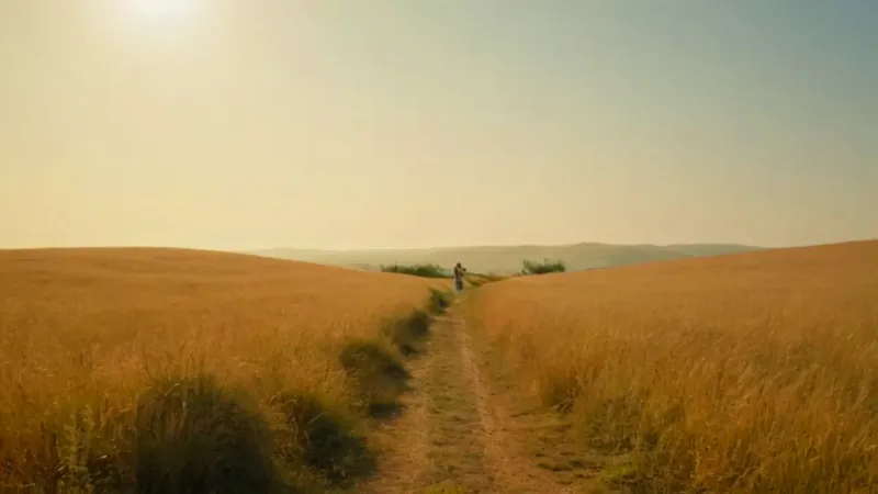 Figura inmóvil ante dos caminos