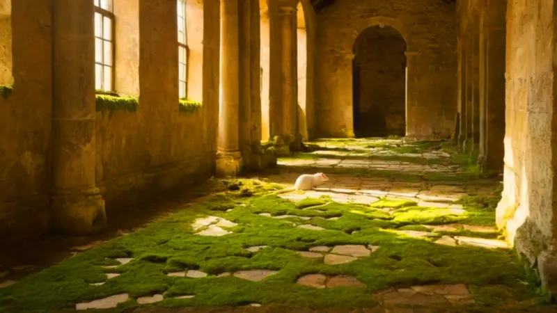 Figura en ruinas bañada por el sol