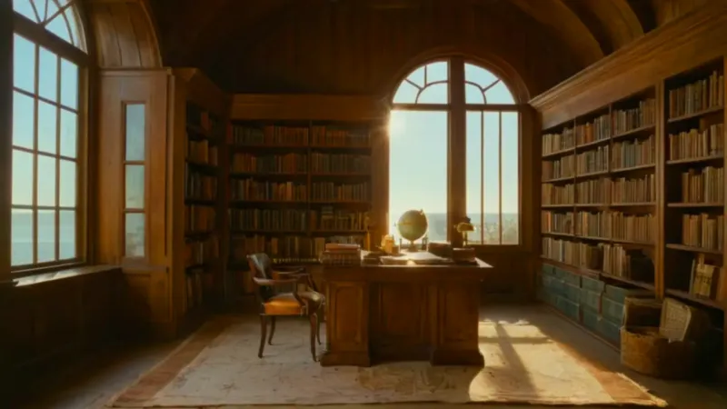 Erudito en un estudio bañado de sol