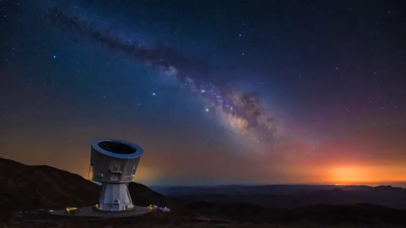 Un cometa domina el cielo del observatorio