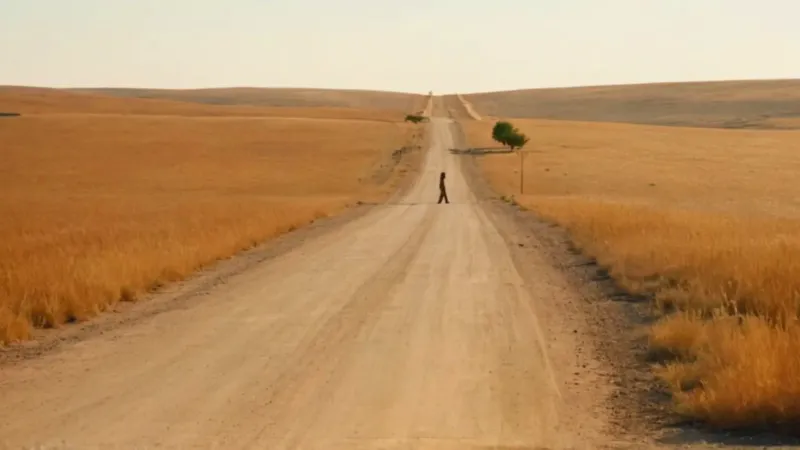 Una figura solitaria en la encrucijada